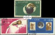 Známky Ekvádor 1966 Vesmír, razítkovaná séria - Kliknutím na obrázok zatvorte -